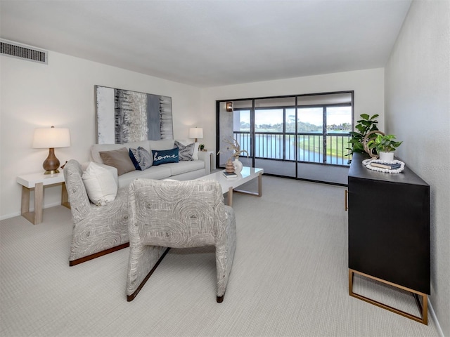 bedroom with carpet flooring and access to exterior