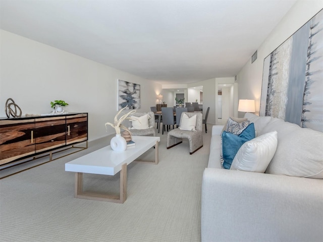 view of carpeted living room