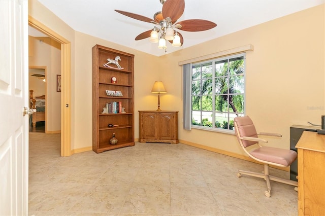 office with ceiling fan