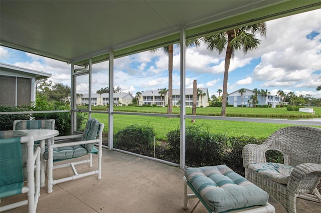 view of sunroom