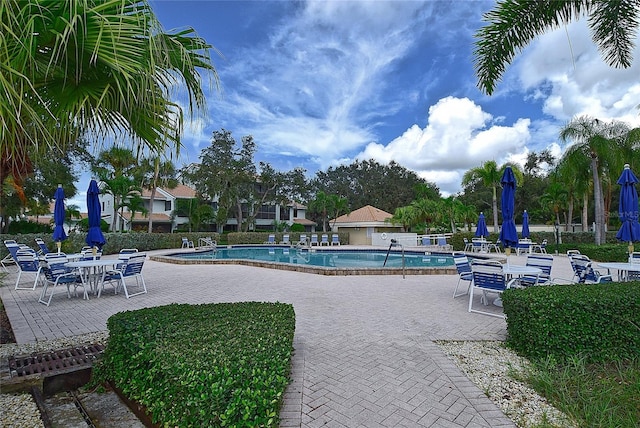 view of pool with a patio area