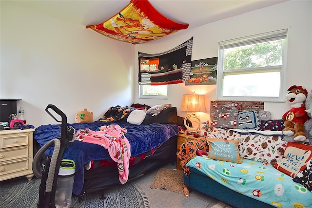 view of carpeted bedroom