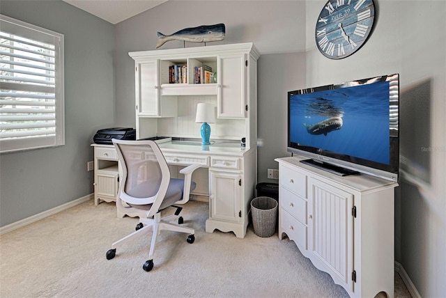 view of carpeted office