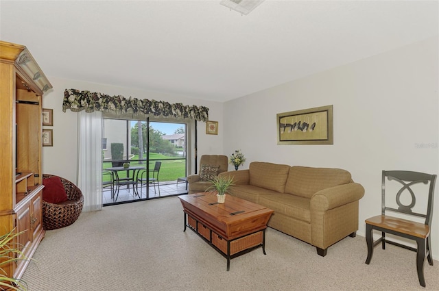 view of carpeted living room