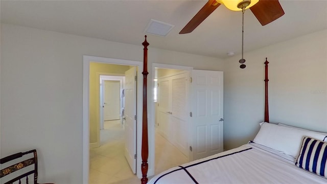 bedroom with ceiling fan