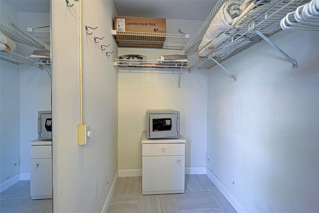 view of walk in closet