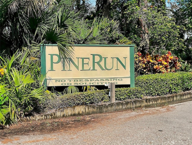 view of community sign