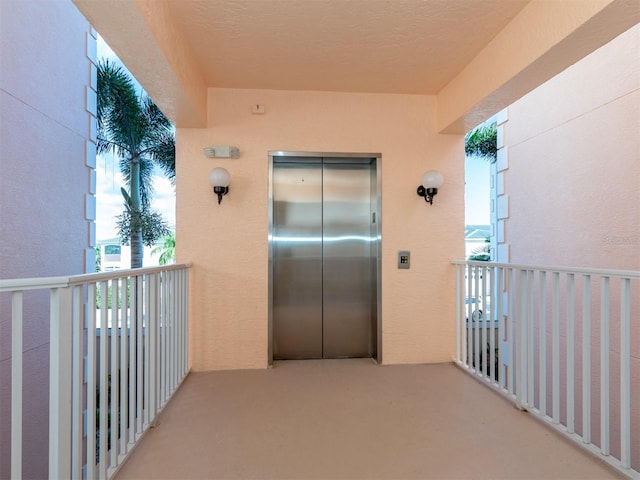 balcony with elevator