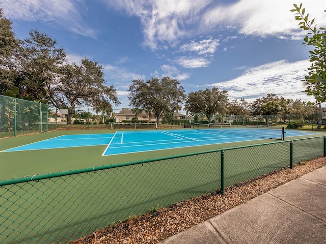 view of tennis court