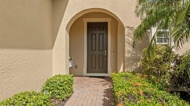 view of doorway to property