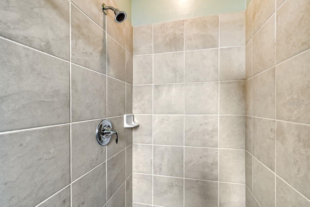 interior details featuring tiled shower