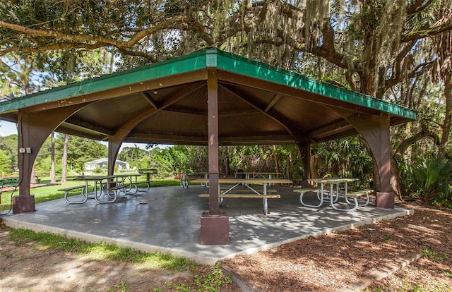 surrounding community with a gazebo