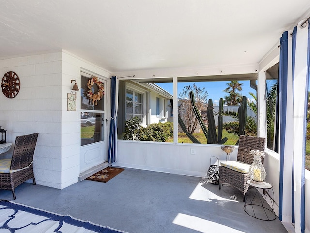 view of sunroom