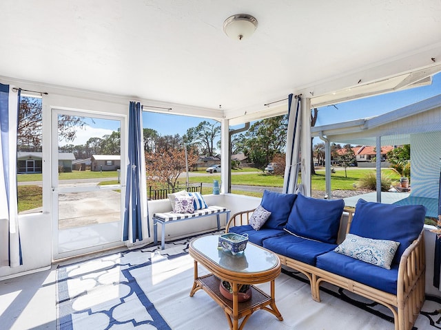 view of sunroom