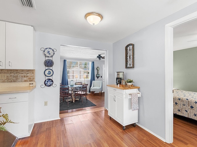 interior space featuring light wood-type flooring