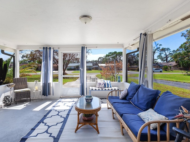 view of sunroom / solarium