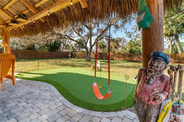 view of yard featuring a patio