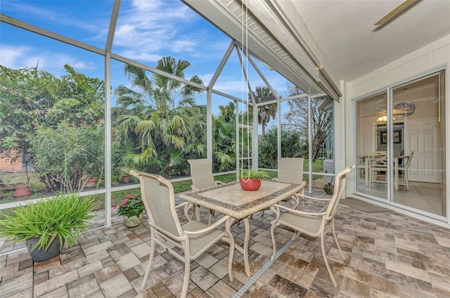 view of sunroom / solarium