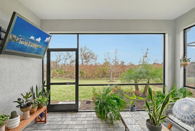 view of sunroom