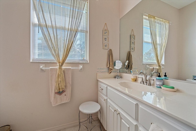 bathroom featuring vanity