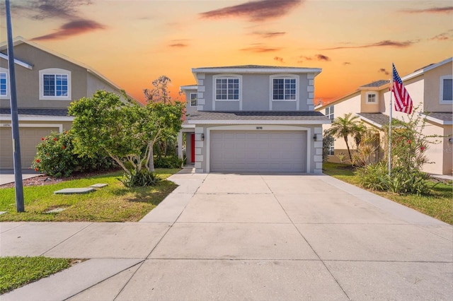 front facade featuring a garage