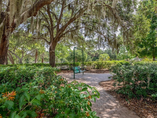 view of home's community with a patio area