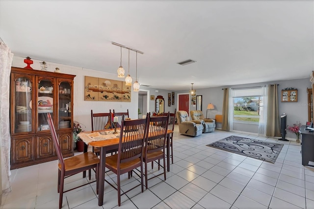 view of tiled dining area