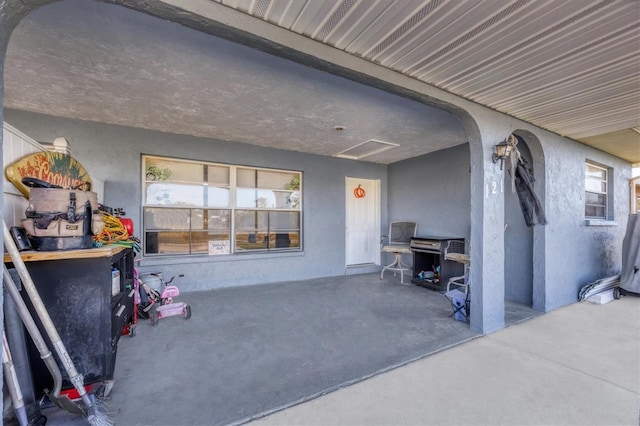 interior space featuring a patio area