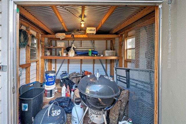 view of storage room