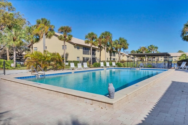 view of pool with a patio