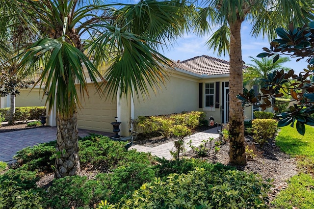 view of home's exterior with a garage