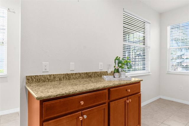 bathroom with tile patterned flooring