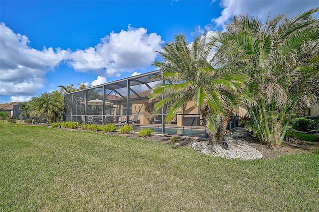 exterior space featuring a lanai