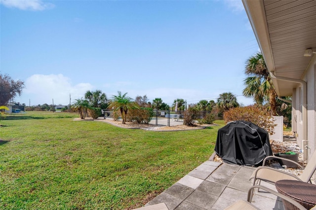 view of yard featuring a patio