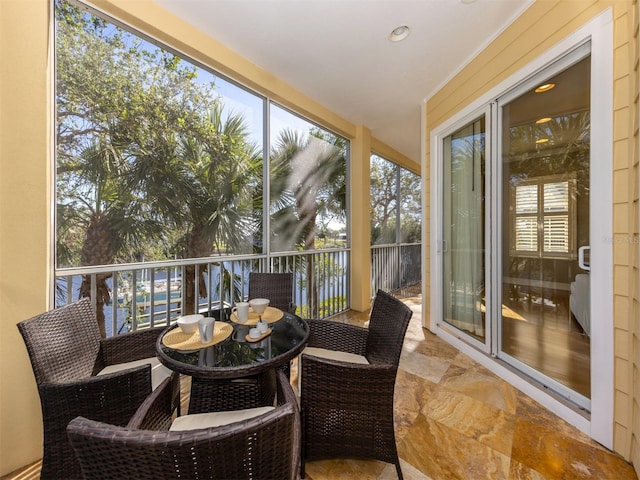 sunroom with a wealth of natural light