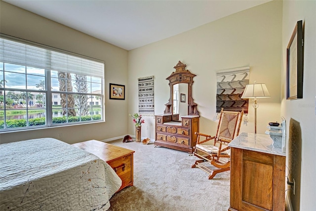 view of carpeted bedroom