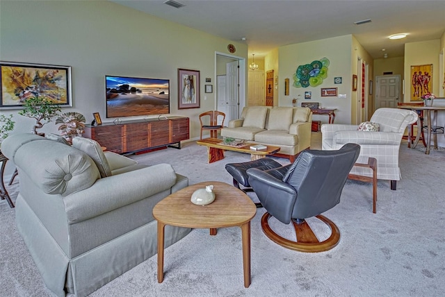 view of carpeted living room