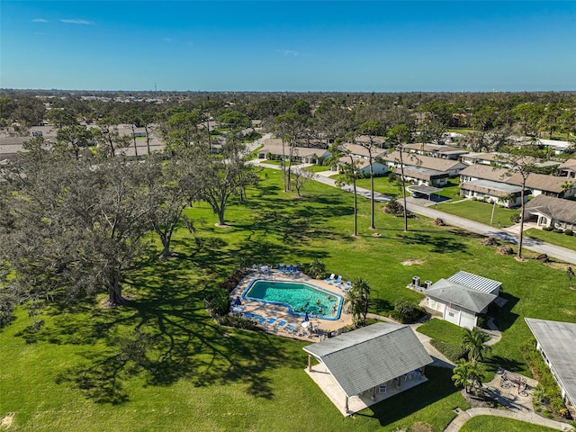 1402 Grand Blvd Unit 240, Sarasota, FL 34232 - aerial view of residential area featuring a pool