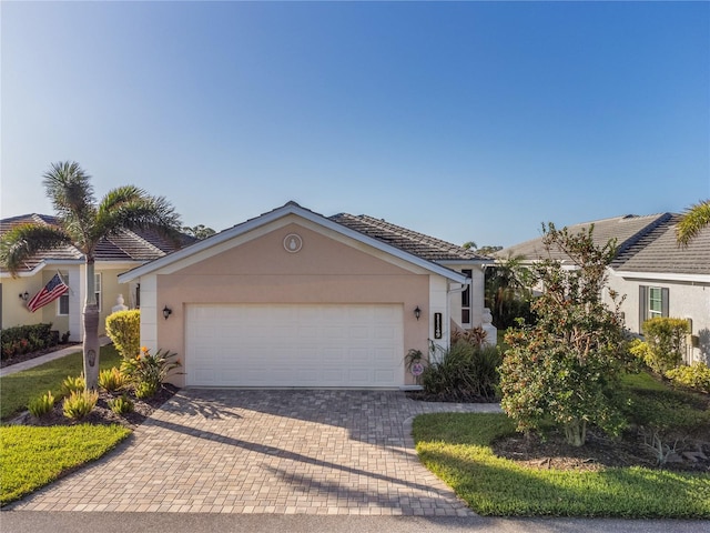 view of front of house featuring a garage