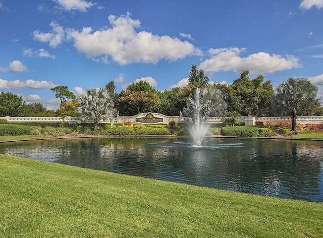 view of water feature