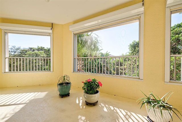 view of sunroom