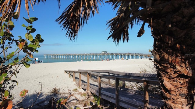 147 Tampa Ave E Unit 202, Venice, FL 34285 - water view with nearby beach and a pier