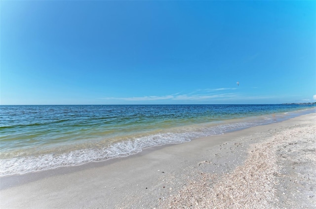 water view with a view of the beach