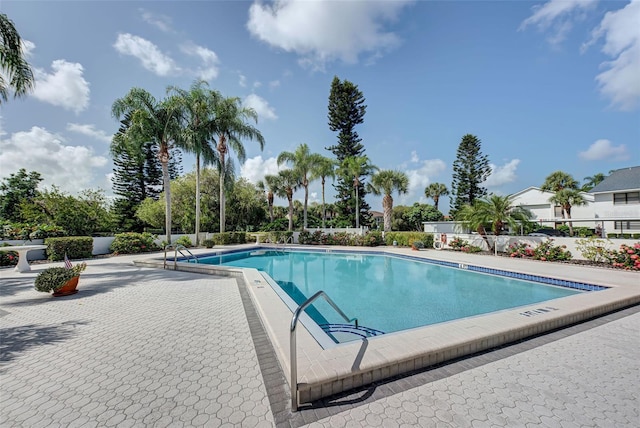 view of pool with a patio area