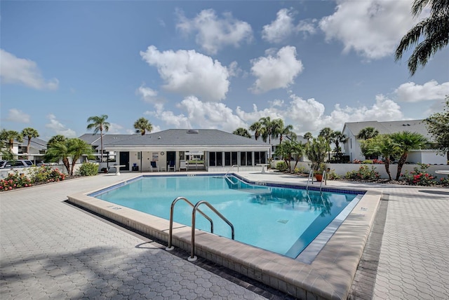 view of pool with a patio