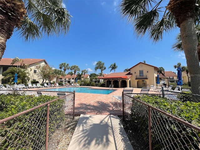 view of pool with a patio area