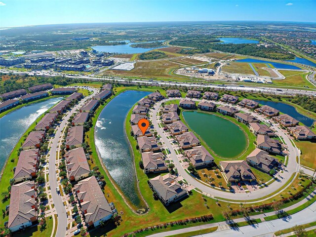 20190 Ragazza Cir Unit 202, Venice, FL 34293 - aerial perspective of suburban area featuring a large body of water