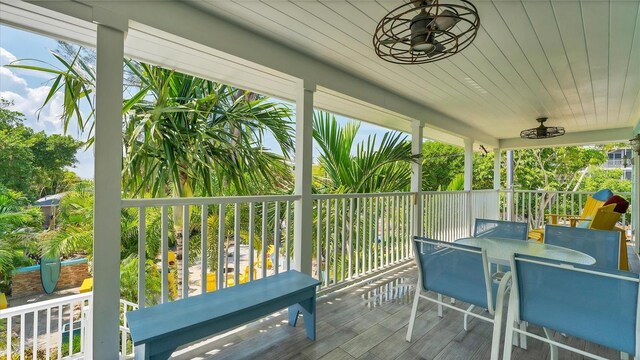 sunroom / solarium with wooden ceiling