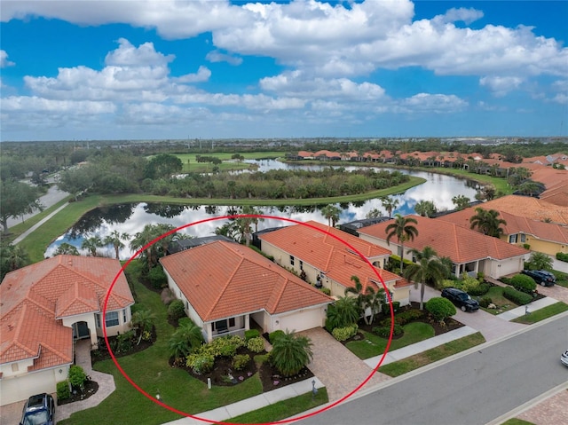 105 Treviso Ct, North Venice, FL 34275 - aerial view of residential area with a nearby body of water
