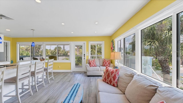 view of sunroom / solarium